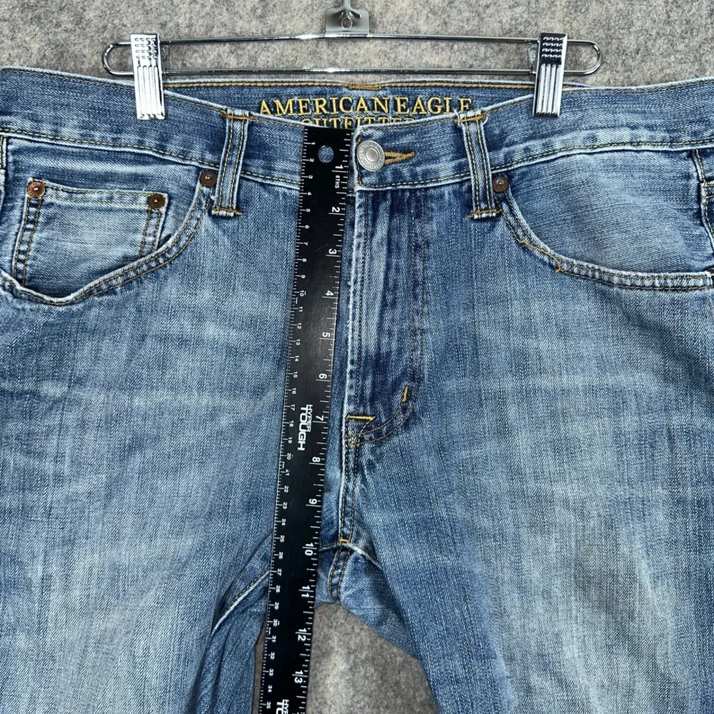 American Eagle Jeans Mens 34x30 Blue Original Boot Denim Medium Wash 100% Cotton